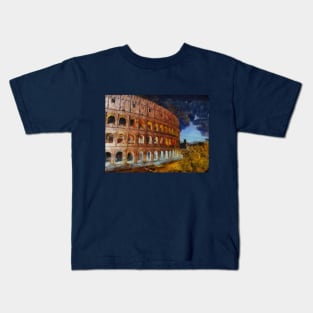 Midnight in Rome, Canvas Painting of Rome Kids T-Shirt